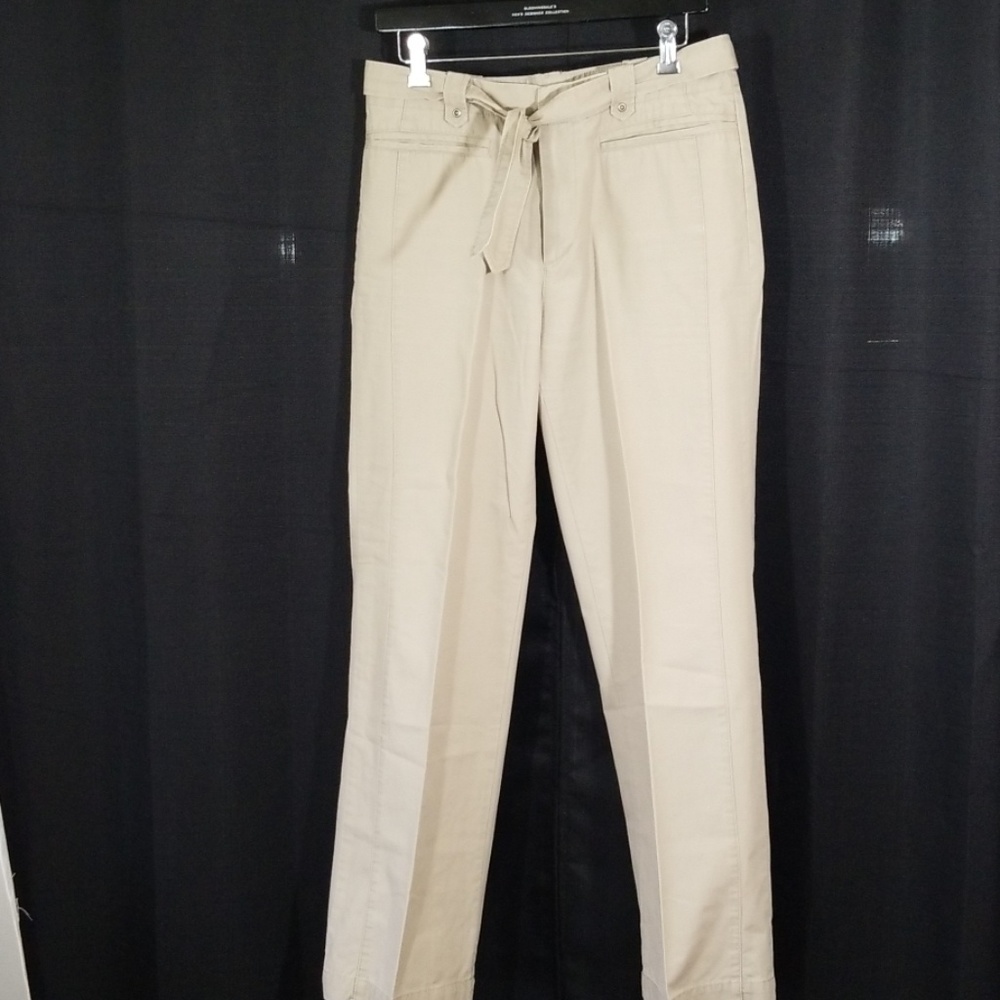 French Cuff Straight Leg Beige Pants..size 10